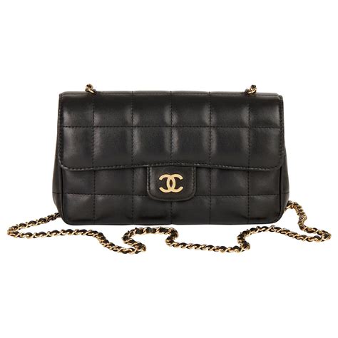 chanel lambskin chocolate bar flap.